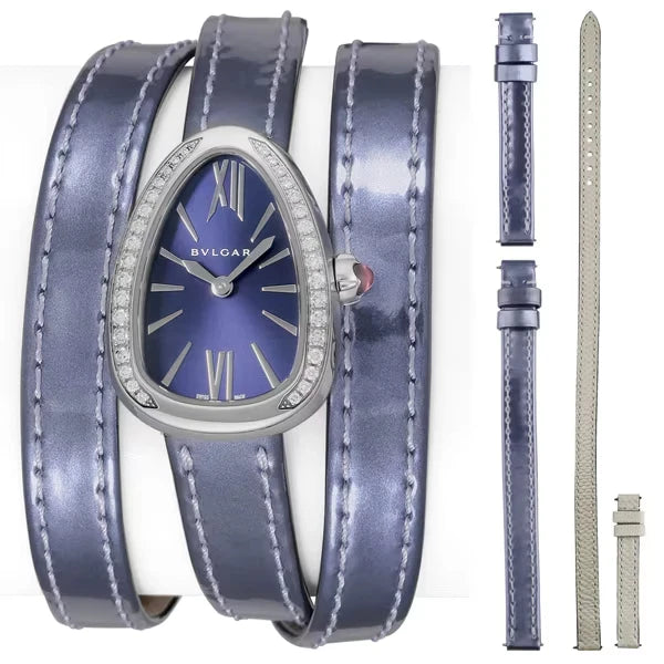 BVLGARI SPS27C3SDL/4T Women's Leather Belt
