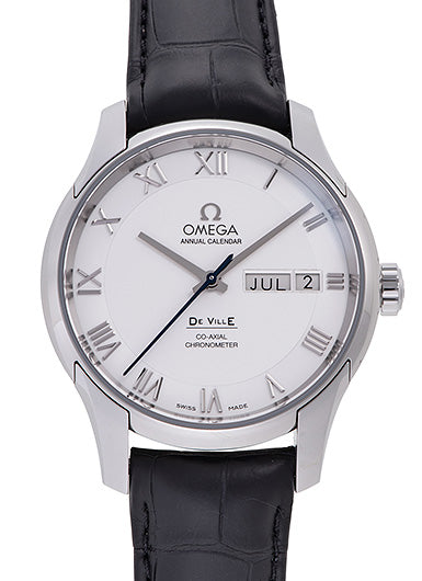 Omega De Ville Co-Axial Annual Calendar 431.13.41.22.02.001 Silver New