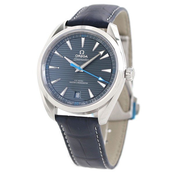 Omega Seamaster Aqua Terra Stainless Steel Men's Watch on Blue Strap 220.13.41.21.03.002 - MS TR JAPAN 