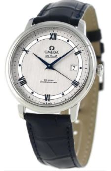 Omega De Ville Automatic Co-Axial Chronometer Blue Leather Strap 424.13.40.20.02.003 - MS TR JAPAN 