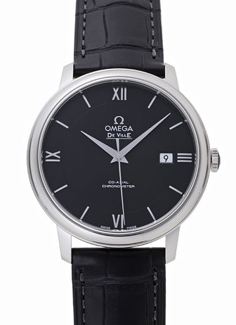 Omega Men's 42413402001001 Stainlesss Steel Watch with Black Leather Band 424.13.40.20.01.001 - MS TR JAPAN 