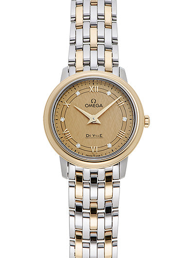 Omega De Ville Prestige Diamond Champagne Dial Ladies Watch 424.20.27.60.58.004 - MS TR JAPAN 