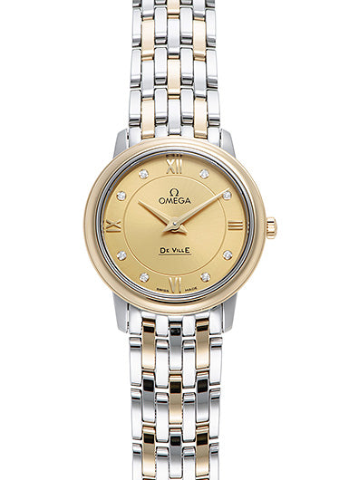 Omega De Ville Prestige Diamond Champagne Dial Ladies Watch 424.20.27.60.58.004 - MS TR JAPAN 