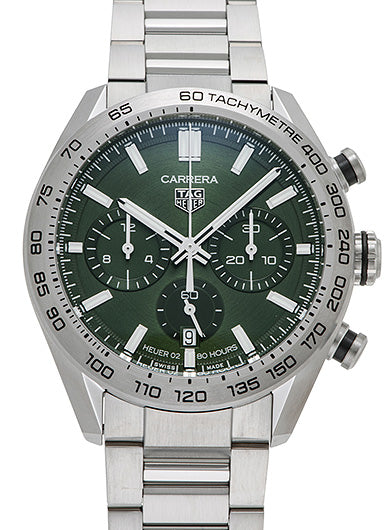 Tag Heuer Carrera Chronograph Automatic Green Dial Men's Watch CBN2A10.BA0643 - MS TR JAPAN 